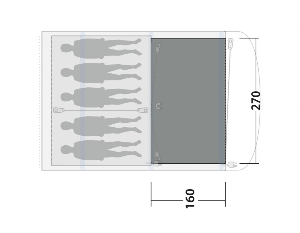 Outwell Flat Woven Carpet Lindale 5PA