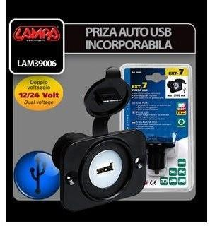Zásuvka USB zápustná 12/24V