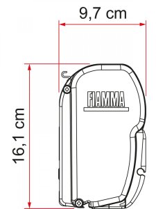 Markýza Fiamma F45EAGLE - Barva plátna: Šedá, Barva těla: Bílá, Délka markýzy (cm): 450