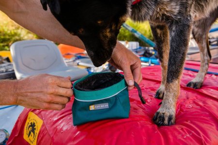 Ruffwear Quencher Cinch Top™ Cestovní miska pro psy - Barva: Šedá, Zelená, Velikost: L