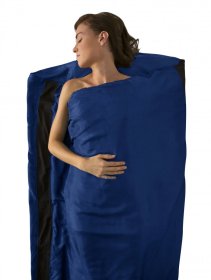 Hedvábná vložka do spacáku v prodloužené variantě Silk Stretch Liner - Long (Rectangular)