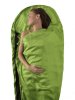 Hedvábná vložka do spacáku s kapucí Silk Stretch Liner - Mummy with Hood & Box foot - Barva: Zelená