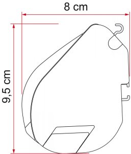Markýza Fiamma F35PRO - Barva plátna: Modrá, Barva těla: Šedá, Délka markýzy (cm): 300