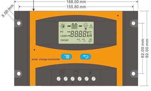 Solární regulátor PWM LD2420S-20 12-24V/20A