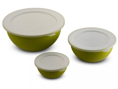 SANALIVING Bowls Set 3,5L + 1,7L + 0,5L & 3x lids