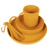 Sada nádobí Delta Camp Set (Bowl, Plate, Mug, Cutlery) - Farba: Oranžová