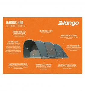 Rodinný stan Vango Harris 500 Mineral Green