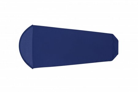 Vložka do spacieho vaku s kapucňou Hodvábna/bavlnená cestovná vložka Múmia s kapucňou a boxom na nohy Navy Blue (farba Navy blue)