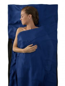 Hedvábná vložka do spacáku Silk Stretch Liner - Traveller - Barva: Modrá