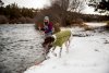 Ruffwear Climate Changer™ Fleecová bunda pro psy - Barva: Modrá, Zelená, Velikost: S