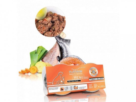 Platinum Natural Menu Mini Turkey & Salmon - Krocan & Losos 4x100g