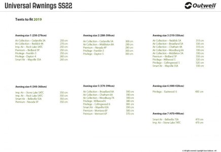 Outwell Universal Awning Size 4