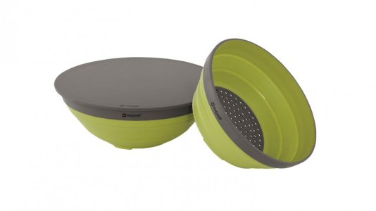 Outwell Collaps Bowl & Colander Set Lime Green