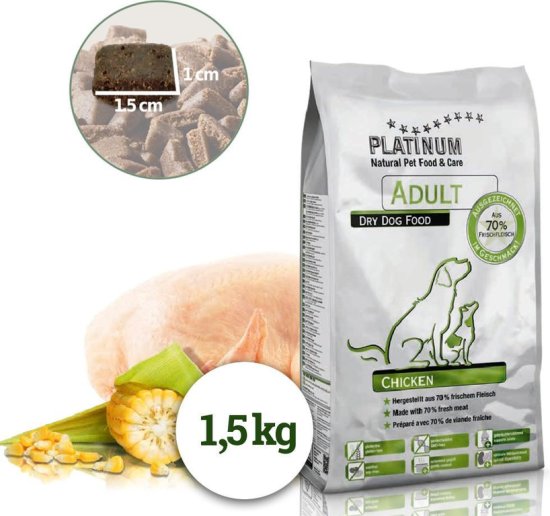 Platinum Natural Adult Chicken - KUŘECÍ 1,5 kg