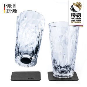 Silwy magnetická sklenice na drink 2 ks // High-Tech Plastic Glasses - Barva: Šedá