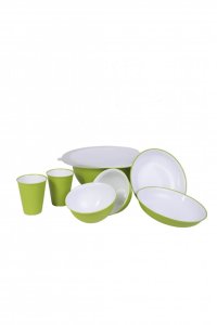Sada nádobí Omada Sanaliving Pic-Nic Set 8 ks - Barva: Zelená