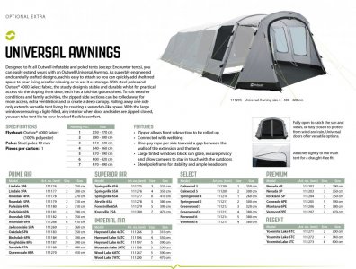 Outwell Universal Awning Size 2