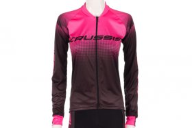 Dámský cyklistický dres Crussis, černá/růžová