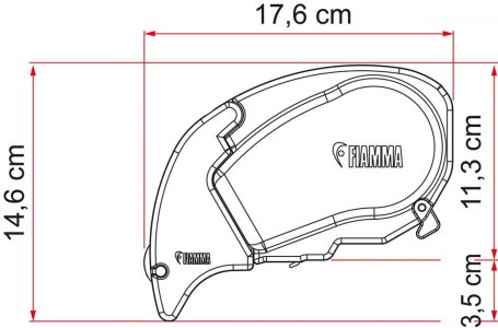 Markýza Fiamma F65L - Barva plátna: Šedá, Barva těla: Šedá, Délka markýzy (cm): 450