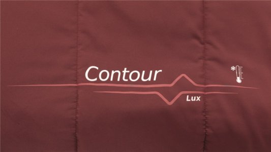 Spacák Contour Lux Red - Zip: Pravá strana