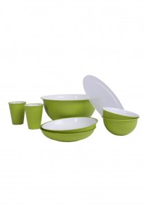 Sada nádobí Omada Sanaliving Pic-Nic Set 8 ks - Barva: Zelená