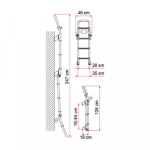 Hliníkový rebrík pre karavan Fiamma Deluxe 8