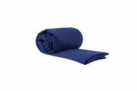 Vložka do spacáku s kapucí Silk/Cotton Travel Liner Mummy with Hood and Box Foot Navy Blue (barva Navy modrá)