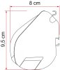 Markýza Fiamma F35PRO - Barva plátna: Modrá, Barva těla: Šedá, Délka markýzy (cm): 300