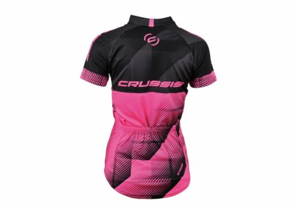Dámský cyklistický dres Crussis, černá/růžová