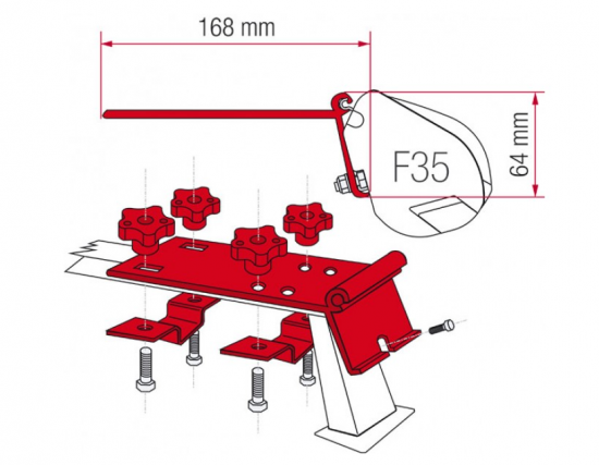 Súprava priečnika pre markízu F35 Fiamma Kit Standard