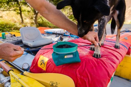 Ruffwear Quencher Cinch Top™ Cestovní miska pro psy - Barva: Šedá, Zelená, Velikost: L