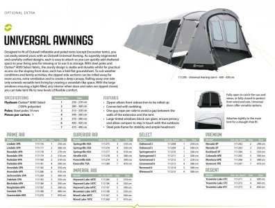 Outwell Universal Awning Size 3