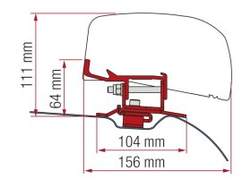 Fiamma ADAPTÉR PSA 260 - Hlboká čierna