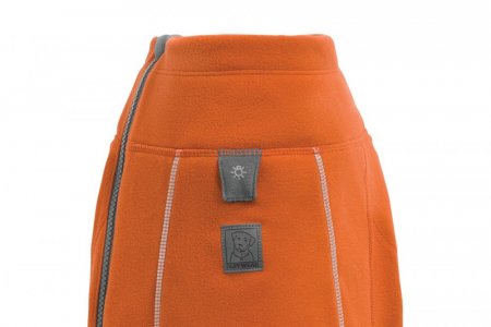 Ruffwear Climate Changer™ Fleecová bunda pro psy - Barva: Oranžová, Velikost: M