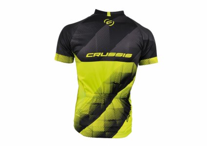 Cyklistický dres Crussis, černá/žlutá - Velikost: XS