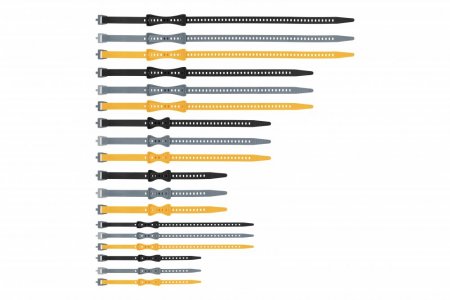 Stretch-Loc TPU Strap All sizes 20mm x mixed 4-pack Yellow