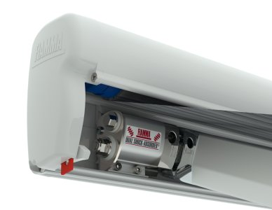 Markýza Fiamma F45S VWT5/T6 - Barva plátna: Šedá, Barva těla: Černá, Délka markýzy (cm): 260