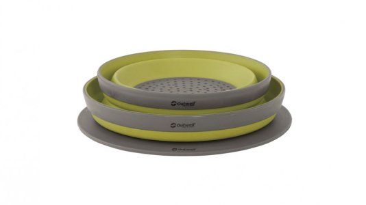 Outwell Collaps Bowl & Colander Set Lime Green