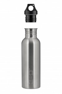 Jednostenná fľaša z nehrdzavejúcej ocele 750 ml strieborná