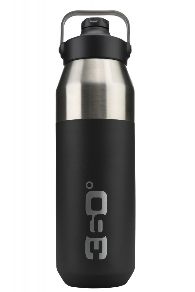 Levně Vacuum Insulated Stainless Steel Bottle Sip Cap 1L Black