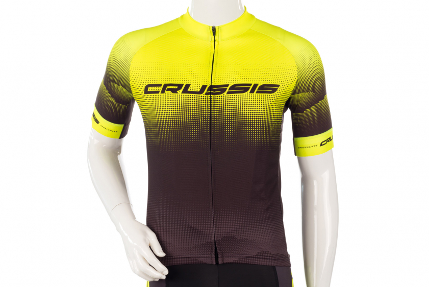 Cyklistický dres Crussis, černá/žlutá L