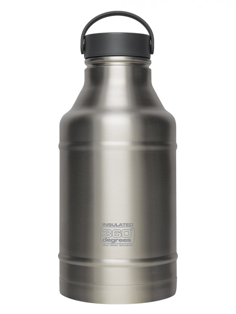 Vacuum Insulated Stainless Steel Growler Silver