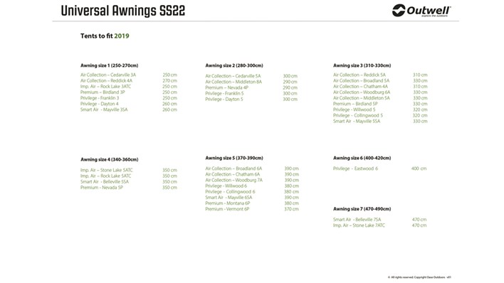 Outwell Universal Awning Size 3 (obrázek 8)