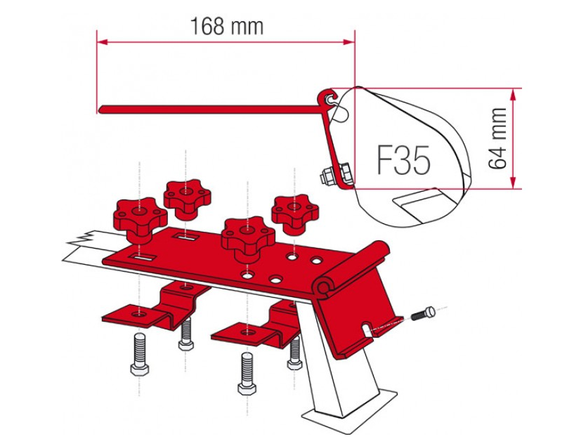 Kit na příčníky pro markýzu F35 Fiamma Kit Standard